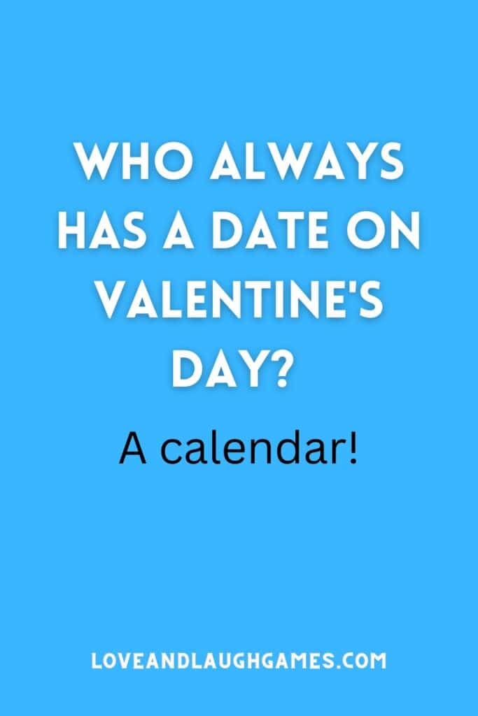 A written Valentine's Day joke on a colorful background.