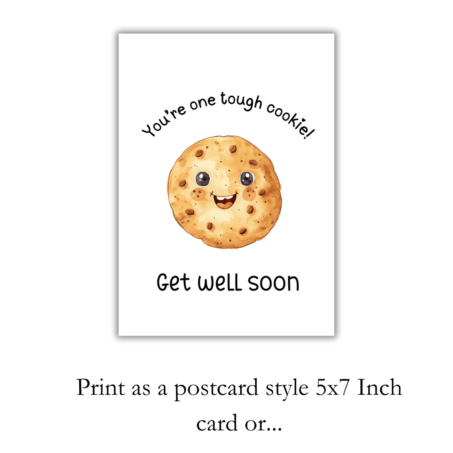 Cute Get Well Soon Card For Kids - You're A Tough Cookie - Image 6