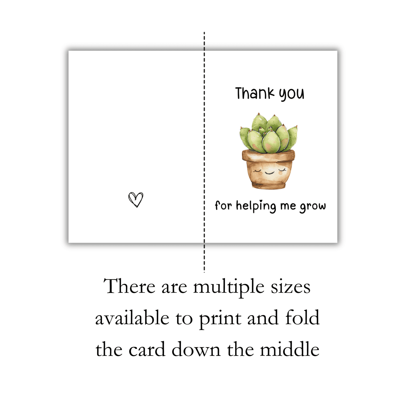 Thank You For Helping Me Grow - Teacher Appreciation Card - Image 7