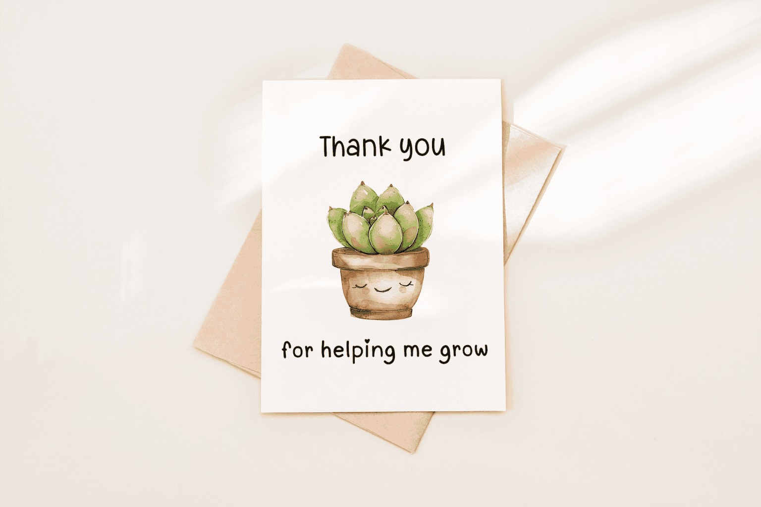 Thank You For Helping Me Grow - Teacher Appreciation Card - Image 4