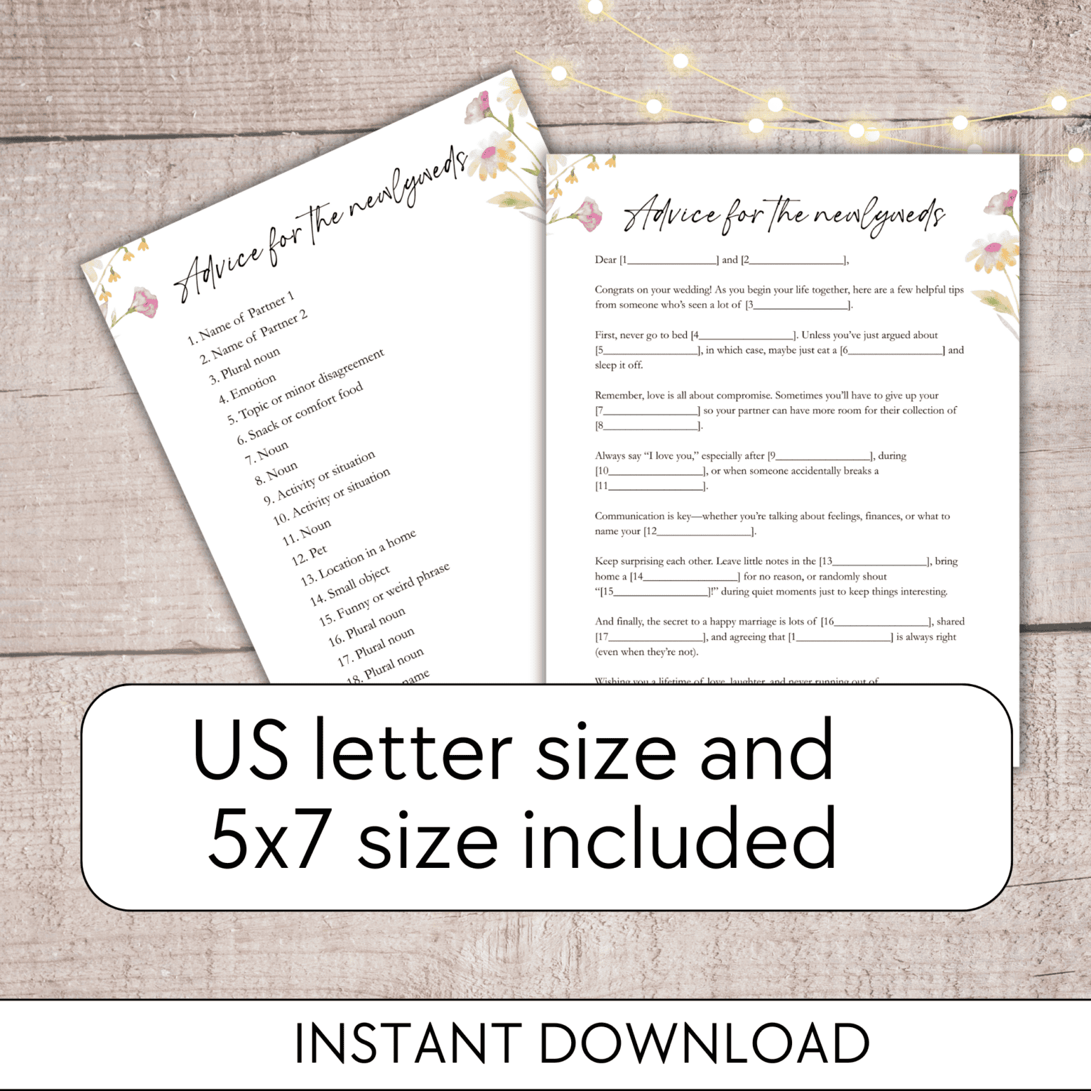 Printable Wedding Mad Libs Style Games: 3-Pack Bundle - Image 2