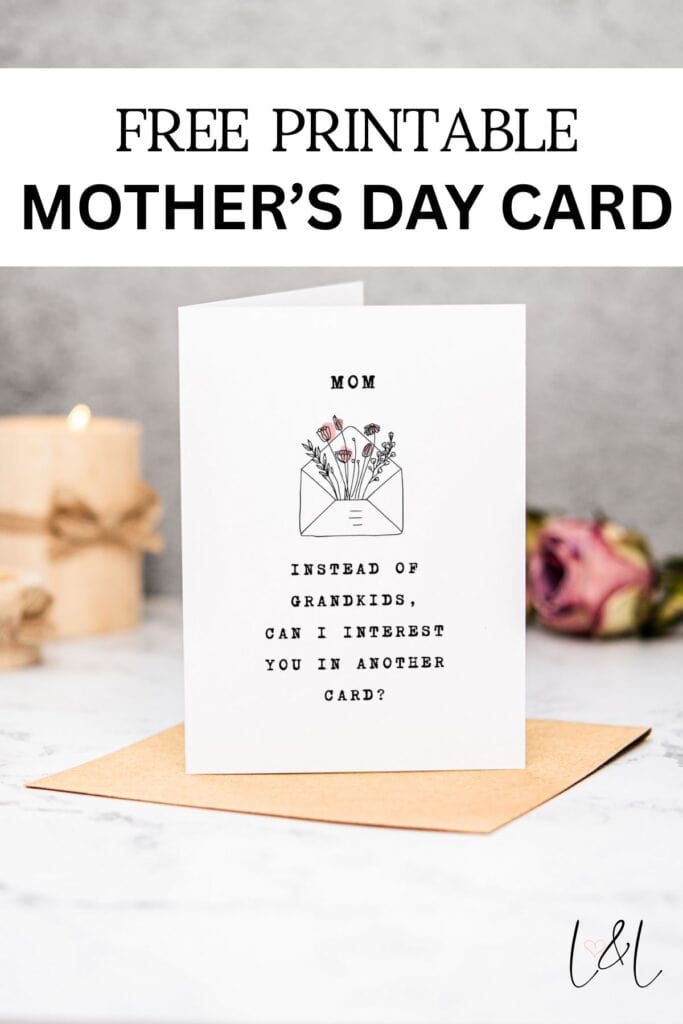 Free Funny Mothers Day Card - Instant Download - Love & Laugh Games